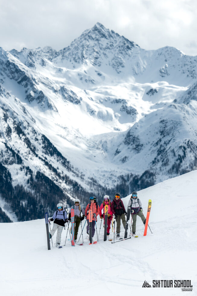 ekipa podczas obozu freeride'owego we Włoszech